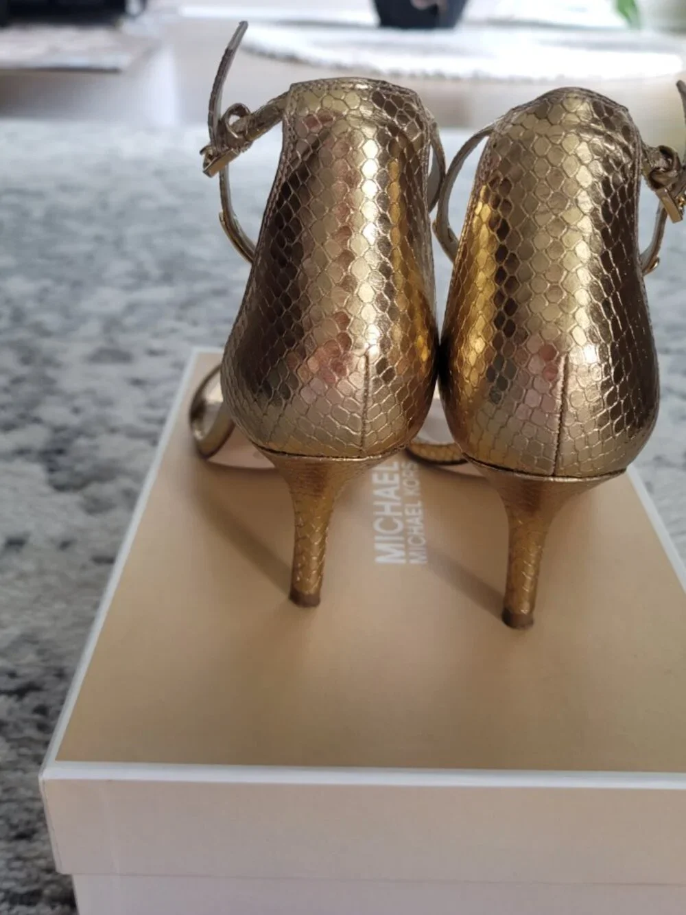 Michael Kors Kristen Mid Metallic Leather Shoes (Size 7.5M)